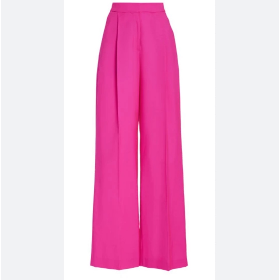L'agence - Pilar Stretch-Crepe Wide-Leg Pants - Bright Pink
